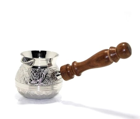 Özel Üretim Geleneksel Mutfak Kahve Ekipmanı Pirinç Cezve 3'' İnc KSK419