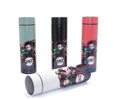 Özel Üretim Hediyelik Matara Anime Baskılı Digital Göstergeli Termos 500 ml ALK380