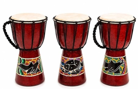Özel Üretim Müzik Aleti Ritim Perküsyon Batik Desenli Ahşap Batikli Darbuka No:1024