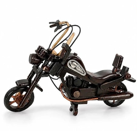 Özel Üretim Hediyelik Biblo Dekoratif Ahşap Harley Motor Küçük Boy No:1140