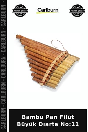 Özel Üretim Müzik Aleti Nefesli El Yapımı Akustik Hobi Bambu Pan Filüt Büyük Dıarta No:11