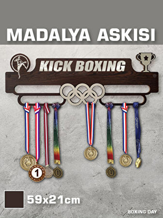 Kick Boks Sporcu Madalya Askısı M / Kick BOXING Sporcu Ödül Duvar Askılı Madalyalık, Tutucu