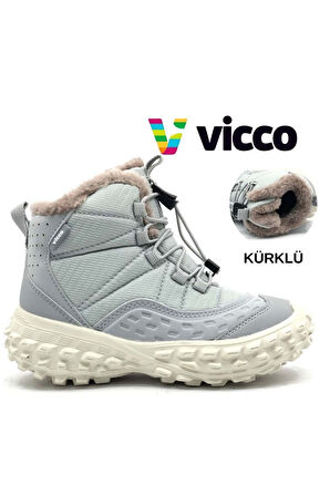 Vicco Tiger Phylon Kauçuk Taban Ortopedik Çocuk Kar Botu HAKİ