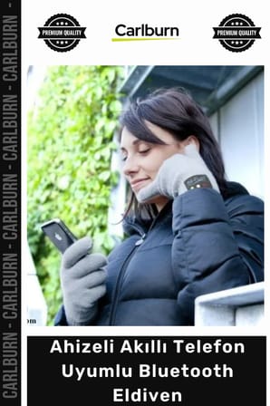 Bluetooth EldivenÖzel Üretim HiCall Dokunmatik Konuşan Mikrofonlu Ahizeli Akıllı Telefon Uyumlu Bluetooth Eldiven