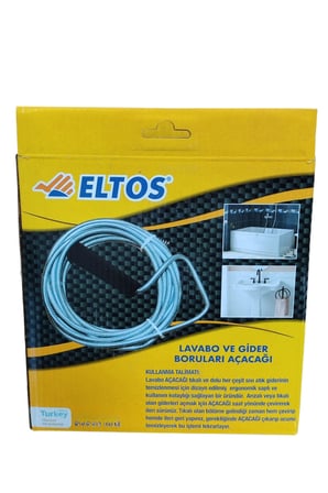 8 Metre 6mm Gider Açma Kılavuzu Pissu Kanal Açma Spirali Tuvalet Açma Teli Lavabo Gider Temizleyici