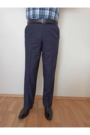 Klasik Kesim Lacivert Kumaş Pantolon