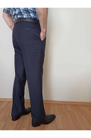 Klasik Kesim Lacivert Kumaş Pantolon
