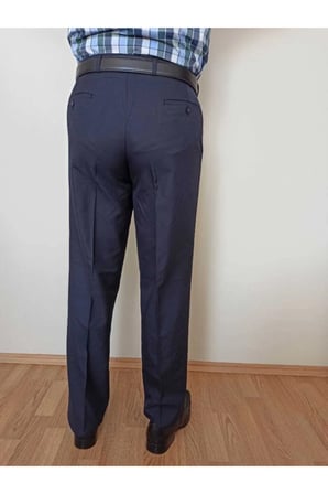 Klasik Kesim Lacivert Kumaş Pantolon