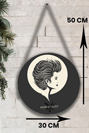 Güzellik Salonu Cam Kapı Pano Karşılama Tabelası, Kadın Kuaför Dükkan Süsü, Askılı Cam Kapı Tablosu