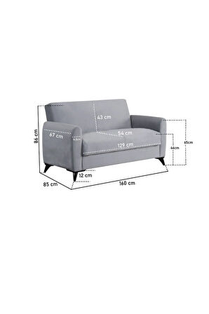 Dove Yüksek Ayaklı 3 2 B Koltuk Takımı Yeşil