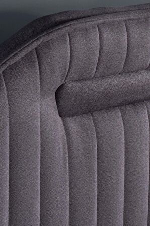 Royal Lux Sandıklı Baza Başlık Paket Yaylı Pedli Yatak Seti Antrasit