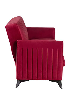 Linda Iki Kişilik Kanepe Yüksek Ayaklı Bordo