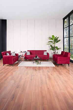 Linda Koltuk Takımı 3 3 B B Bordo