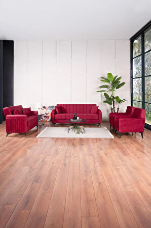 Linda Koltuk Takımı 3 3 B B Bordo