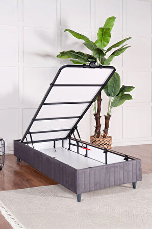 Premium Bamboo Sleepy Üçlü Set Gri (BAZA BAŞLIK YATAK)