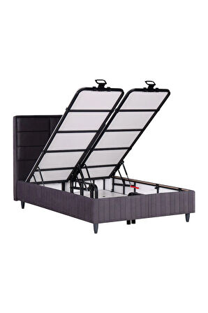 Premium Bamboo Sleepy Üçlü Set Gri (BAZA BAŞLIK YATAK)