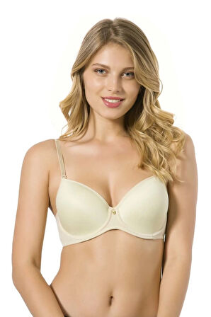 9700-b Balenli Desteksiz Taş Detaylı Toparlayıcı Soft Cup Mikro Sütyen