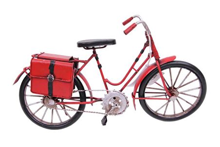 Dekoratif Metal Bisiklet Çantalı Vintage Ev Ofis Hediyelik
