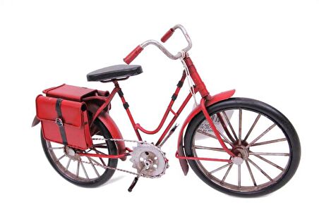 Dekoratif Metal Bisiklet Çantalı Vintage Ev Ofis Hediyelik