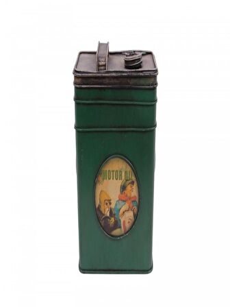 Dekoratif Metal Yakıt Bidonu Kumbaralı Vintage Hediyelik