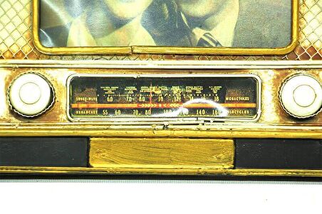 Dekoratif Metal Çerçeve Radyo Vintage Dekoratif Ev Ofis Hediyelik