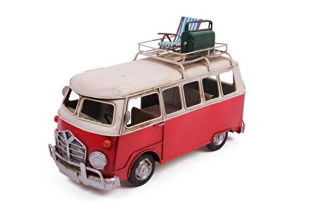 Dekoratif Metal Minibüs Vintage Vosvos Hediyelik