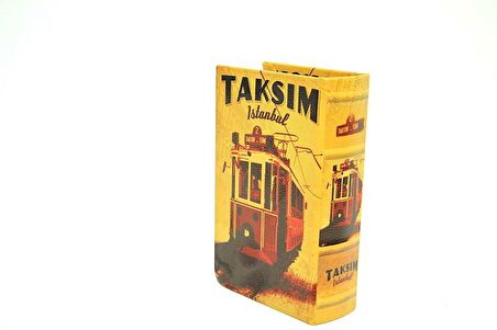 Kutu Kitap Taksim Ahşap Suni Deri Kaplı Dekoratif Hediyelik