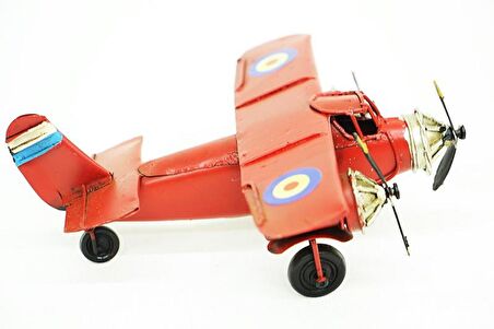 Dekoratif Metal Uçak Vintage Biblo Dekoratif Ev Ofis Hediyelik