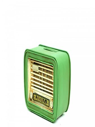 Dekoratif Metal Radyo Kumbara Vintage Hediyelik