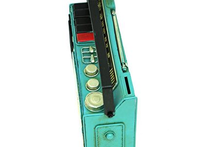 Dekoratif Metal Radyo Kumbara Vintage Biblo Hediyelik