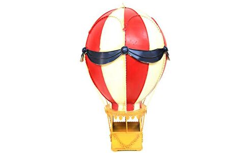 Dekoratif Metal Sıcak Hava Balonu Vintage Biblo Ev Ofis Hediyelik
