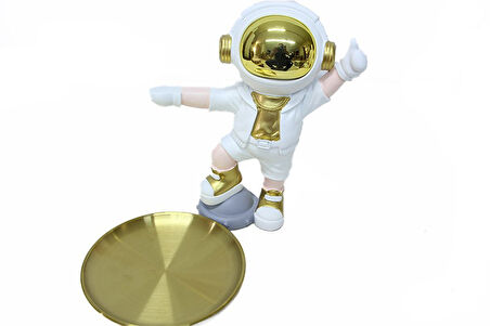 Astronot Servis Tabaklı Biblo