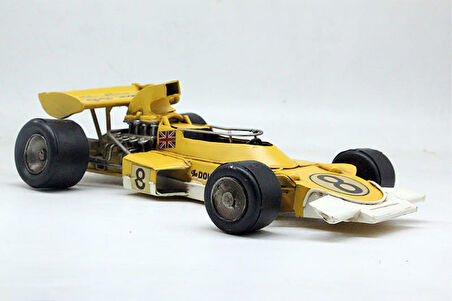 Dekoratif Metal Yarış Arabası Biblo