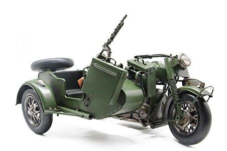 Dekoratif Metal Askeri Sepetli Motor