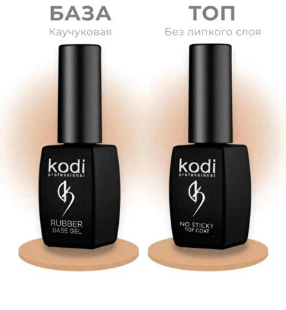 Kodi Top coat 12ml ; Kodi Rubber Base coat 12 ml ; 2”li set