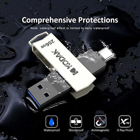 Kodak 64 gb Type C ve USB 3.2 Flash Bellek Otg Çift Giriş Premium