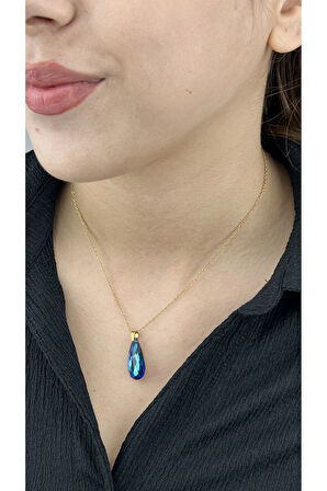 Xxx Zirkon Taşlı, Paslanmaz Çelik Kolye 60, Altın Renk