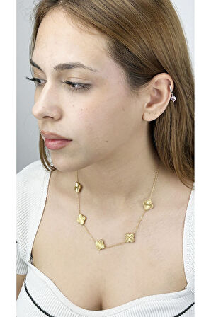 Van Figürlü, Paslanmaz Çelik Kolye 89, Altın Renk