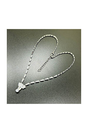 Su Yolu, Zirkon Taşlı Kolye 208, Gümüş Renk