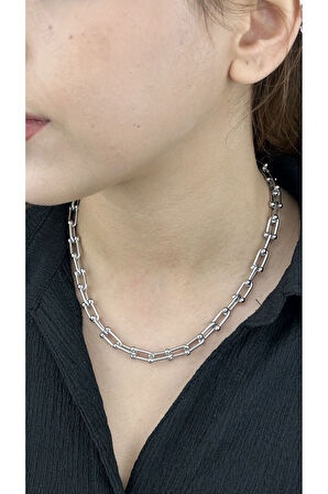 Xxx Paslanmaz Çelik Kolye 224, Gümüş Renk