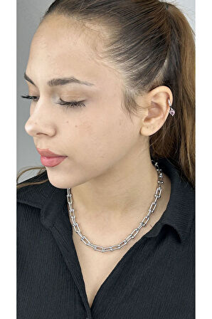 Xxx Paslanmaz Çelik Kolye 224, Gümüş Renk