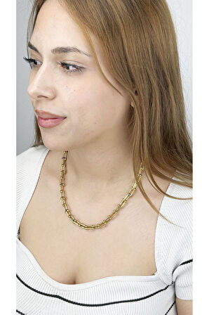 Kolye Paslanmaz Çelik Kolye 225, Altın Renk