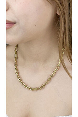 Kolye Paslanmaz Çelik Kolye 225, Altın Renk