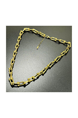 Kolye Paslanmaz Çelik Kolye 225, Altın Renk