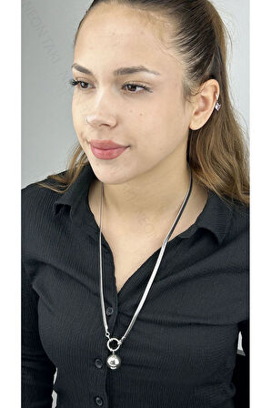 Xxx Küreli, Paslanmaz Çelik Kolye 240, Gümüş Renk