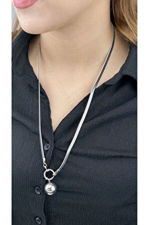 Xxx Küreli, Paslanmaz Çelik Kolye 240, Gümüş Renk