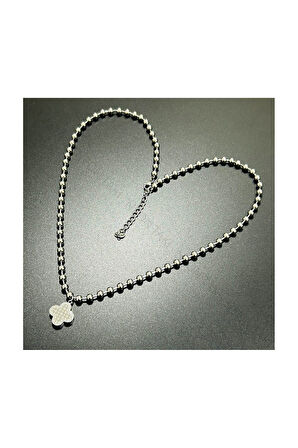 Xxx Van, Topçuk Zincirli, Uzun, Paslanmaz Çelik Kolye 242, Zincir Gümüş Renk