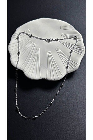 Topçuklu, Paslanmaz Çelik Zincir, Gümüş Renk