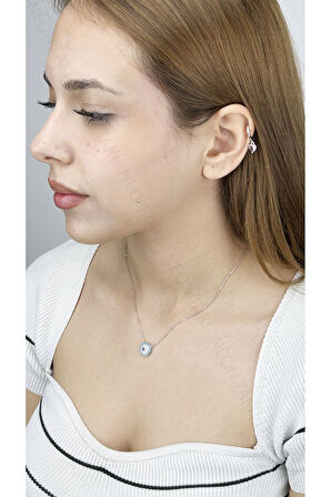 Nazar Boncuğu, Çelik Kolye 392, Gümüş Renk