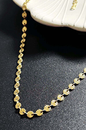 Paslanmaz Çelik Pul Kolye 415, Altın Rengi